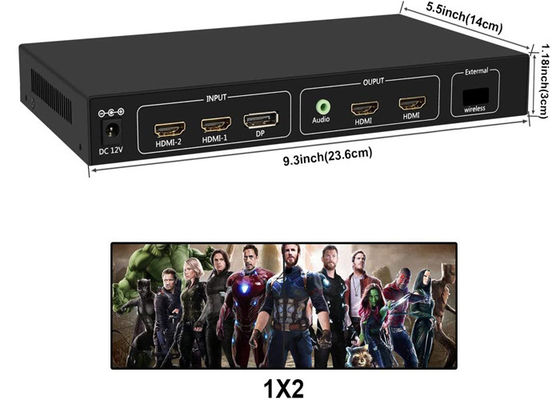 Çoklu Ekran Görüntüsü için 4 Bağlantı Noktalı 4K HDMI Video Duvar İşlemcisi 2X2 1X2