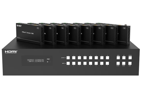 VINCAN 8x8 HDBaseT HDMI Matrix Anahtarlayıcı, 4K60 4:4:4 Video ve Profesyonel AV Kurulumları için PoC Özellikli