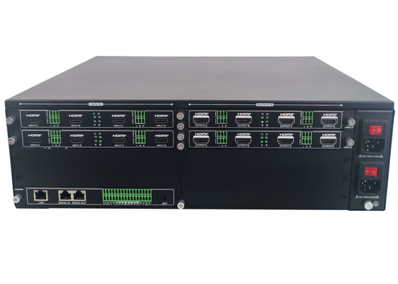 4K60 4:4:4 ve Video Wall Denetleyici Sistemleri için Çoklu Pencere Görüntülü 16x16 Modüler HDMI Video Duvar İşlemcisi