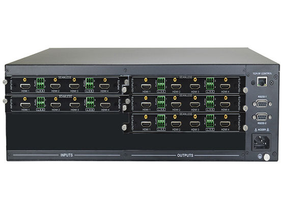 Sorunsuz 8x16 Modüler 4k HDMI Video Matrix Switcher HDCP
