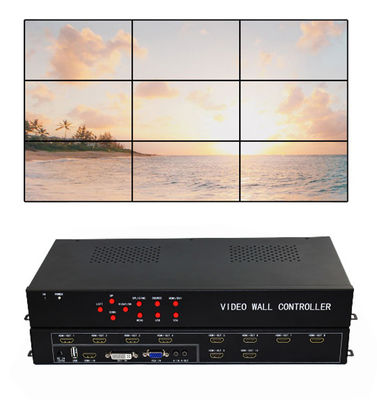 FCC CE Rohs 1 IN 9 OUT Video Matrix 3x3 TV Video Duvar Kontrol Cihazı, 9 Ekranlı
