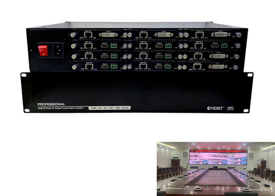 CAT5e / 6/7 12 Bağlantı Noktalı HDMI HDBaseT Genişletici Bölücü PoC Çift IR RS232 3D