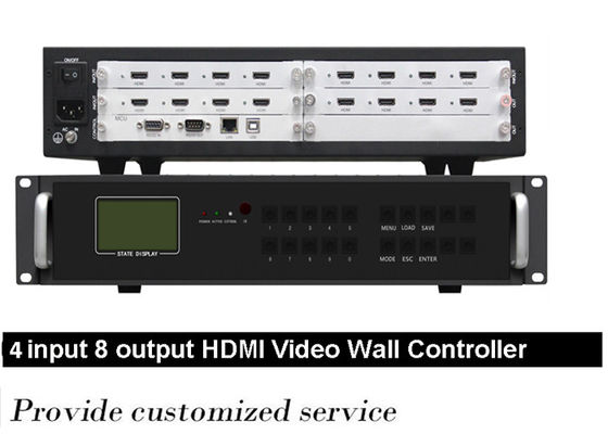 4 In 8 Out HDMI Video Duvar Denetleyicisi 4x4, 2x4 Hdmi Video Duvar İşlemcisi