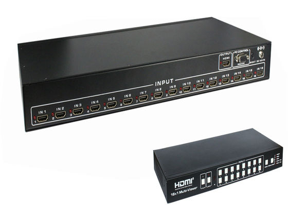 Sorunsuz Anahtarlama ve PC Kontrol Yazılımı ile 16 Bağlantı Noktalı 4K HDMI Çoklu Görüntüleyici