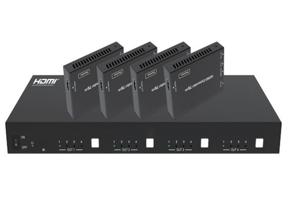 70m Ir Hdbaset Matrix 18gbps 4x4 Hdmi2.0 Ethernet Edid'i Destekler