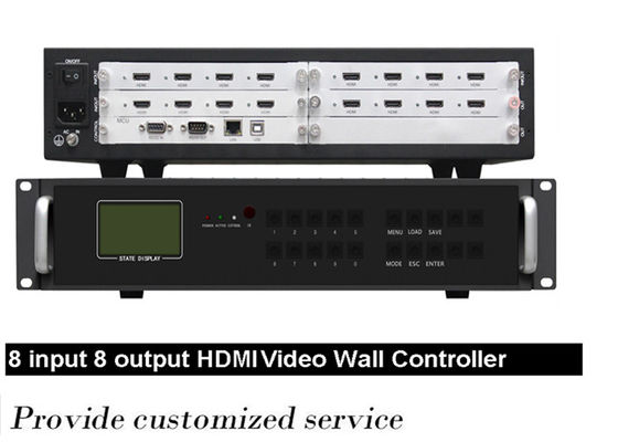 2x2 2x4 Sinyal Modüler Video Duvar Kontrolörü LCD Ekran için HDMI Çıkış Portu