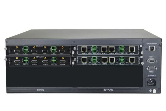 8 x 8 HDMI HDBaseT Matrix, 8 adet 70 metrelik alıcı DVI ve bileşen çıkışları ile