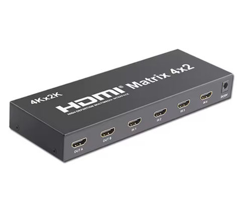 6x4 4k hdmi matris anahtarı uzatıcı 4x2 hdmi matris anahtar kutusu