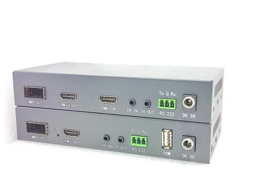 Uzun Menzilli FOX-V-MPO Optik Fiber 1000 feet uzaklıkta HDMI Tipi A Girdi IR Kontrolü