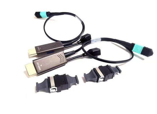 Standart MPO Fiber Bağlantısı ile Uzun Mesafe İletişim HDMI Fiber Optic Kablo