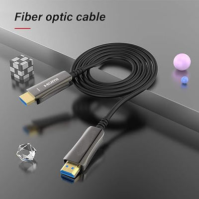 4K HDR Dolby Vision HDMI Fiber Optic Kablo, Ultra HD çözünürlüğü için 100m Aktif Optik HDMI Kablo