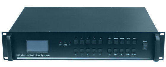 Ethernet Kontrolü Maksimum Çözünürlük 1080p Video Matrix Switcher 17.3 X 11.8 X 3.5 Inch