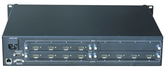 Rack Montable Fiber Optic Matrix Switcher HDMI 8x8 HDCP uyumlu