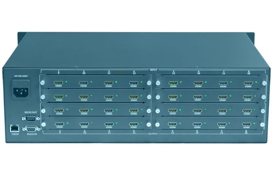 10.8 Pound Video Matrix Switcher 16x16 Matrix Tipi ve 16 HDMI Çıkış Portları