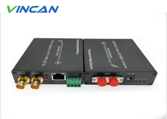12G SDI Sıkıştırılmamış 4K Video Fiber Genişletici Gerçek Zamanlı UHD Optik İletişim