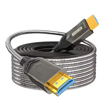 Yüksek performanslı 100m HDMI Fiber Optic Kablo 4K çözünürlüğünü ve kayıpsız sinyali destekler