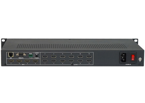 3x4 2x4 3x3 HDMI 4k Quad Video Duvar İşlemcisi 4 Giriş 12 Çıkışla