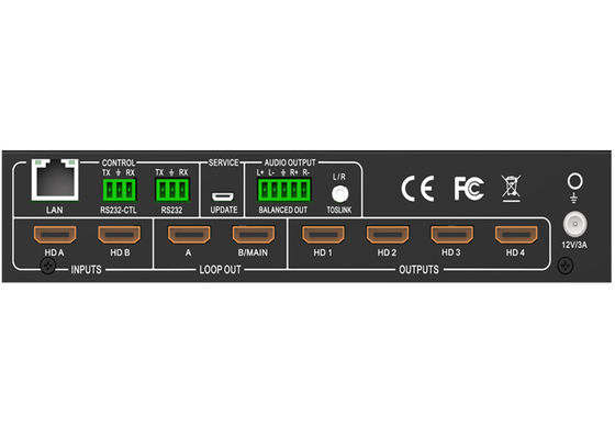 2 In 4 Out 2x4 HDMI Splitter Video Duvar Adaptörü 2x2 Video Duvar Denetleyicisi - 4k