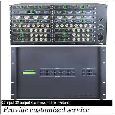 4K 32x32 Şasi ile IR Uzaktan Kumanda RS232 HDMI Switcher