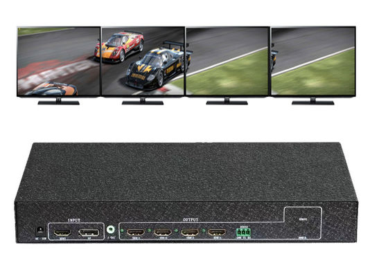 1 in 4 Out 4K Video Duvar Denetleyicisi 1x4 Çoklu Ekran Ekranı için HDMI Bölücü