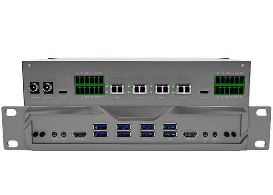 Kontrol odaları için ultra düşük gecikme ve video duvar desteği ile modüler Fiber KVM Matrix Switch