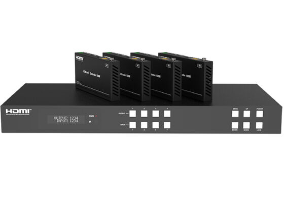 VINCAN 4x4 HDBaseT 4K604 ile HDMI Matrix Switcher:4:4Profesyonel AV dağıtım için PoC ve 4 Alıcı