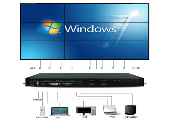 HDMI 1 In 9 Out 1080P VGA Video Duvar İşlemcisi 2x2 3X3 3x2 4x2