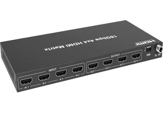 18Gbps 4k HDMI HDCP 2.2 4x4 Video Değiştirici Metal Muhafaza