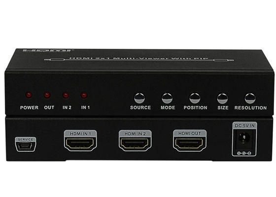 DC 5V 1A PIP HDMI 2x1 MultiViewer Dişi Tip Giriş Çıkış Portları
