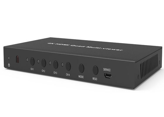 4 x HDMI girişi ve 1 x HDMI çıkışı ile Siyah HDCP 1.4 4K 4×1 Dörtlü HDMI Çoklu Görüntüleyici