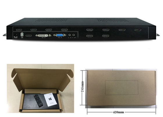 Duvar fonksiyonlu 1 giriş 9 çıkışlı HDMI ayırıcı 3x3 özellikli 1x9 HDMI Video Duvar Denetleyicisi