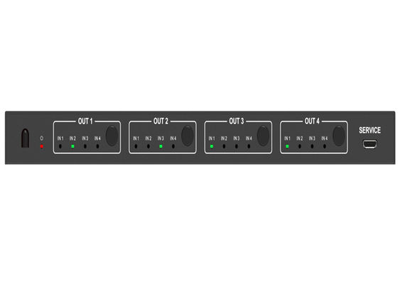 Mikro USB 18Gbps 4x4 Matrix HDMI Switcher Kızılötesi Alıcı