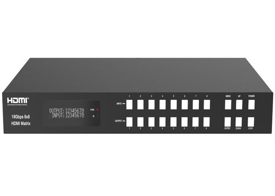Metal Muhafazalı ARC Fonksiyonu 18Gbps 8x8 HDMI Matrix Switcher