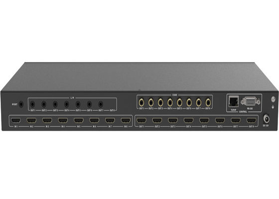 Metal Muhafazalı ARC Fonksiyonu 18Gbps 8x8 HDMI Matrix Switcher