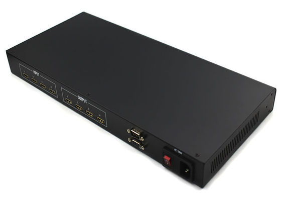 Metal Konutlu 4x4 Kesintisiz HDMI Matrix Değiştiricisi, Güvenli AV Dağıtımı için 4K HDMI Matrix Değiştiricisi