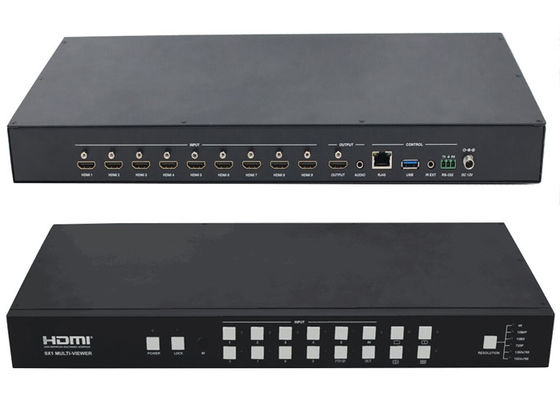 9 Kanal 4K Giriş 1 Kanal Çıkış HDMI Çoklu Görüntüleyici 9x1 Kesintisiz Değiştirici