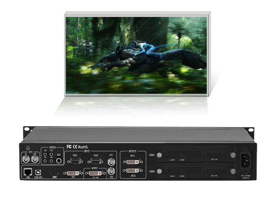 1HDMI 1 VGA 2 BNC Girişi 2 DVI Çıkışı 1U Muhafazalı LED Duvar İşlemcisi
