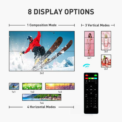 1 In 4 Out LCD TV çoklu ekran Video Duvar Denetleyicisi 2x2 8 duvar modu ile