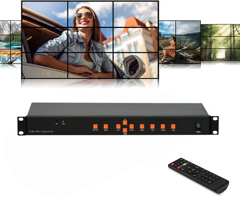 RS232 9CH LCD Video Duvar Denetleyicisi 3x3 2x4 4x2 HDMI DVI VGA USB 9 TV Ekleme için