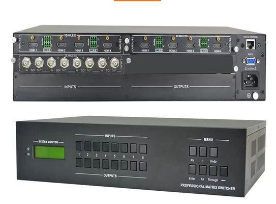 4/4 Giriş ve Çıkışlar için 4Kx2k 60Hz'ye kadar Video Matrix Değiştirici