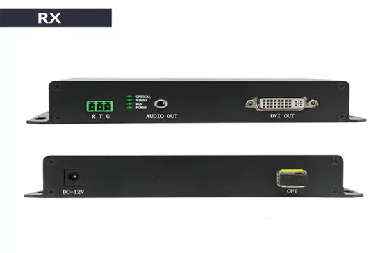 20km DVI Fiber Extender 1080p@60Hz HDMI 1.3 & 3.5mm Ses Destek