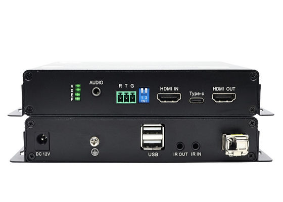 HDMI 4K Optik Genişletici Fiber üzerinden 60Hz 10km iletim güç kaynağı DC 12V / 1A