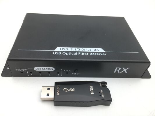 300m Mesafeli, 5 Gbps Hızlı ve 4 Portlu USB Hub'lı USB 3.0 Fiber Optik Genişletici