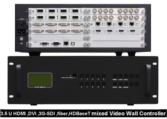 Özel yapım HDMI DVI Video Duvar Denetleyicisi 3G SDI Fiber HDBaseT Karışık