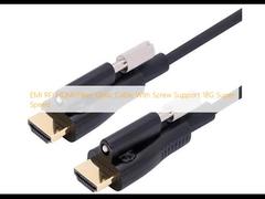 EMI RFI HDMI Fiber Optic Cable With Screw Support 18G Super Speed